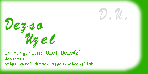 dezso uzel business card